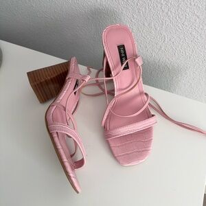 Nine West Blush Strappy Block Heels